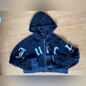 (Rare find)  Juicy Couture black lable Velour crop hoodie
